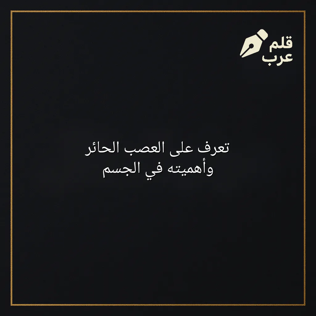 صورة مقال: تعرف على العصب الحائر وأهميته في الجسم في تصنيف الصحة